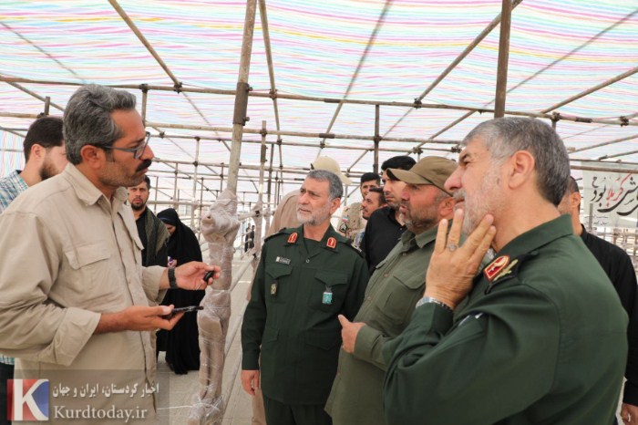 حضور فرمانده سپاه بیت المقدس کردستان در مرز باشماق مریوان