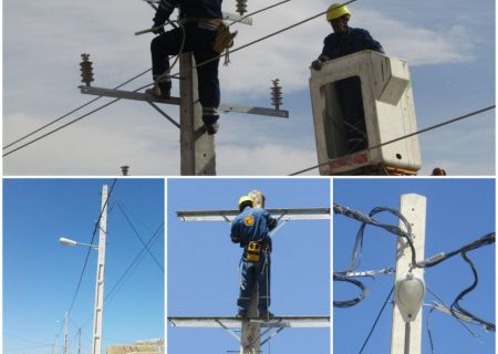 شبکه برق روستای علی آباد سیاه منصور شهرستان بیجار بهسازی و باز آرایی کامل شد