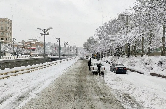 ثبت بیشترین میزان بارش برف در کامیاران