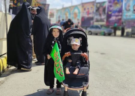 تصاویر زیبایی از حضور چشمگیر کودکان در پیاده‌روی اربعین