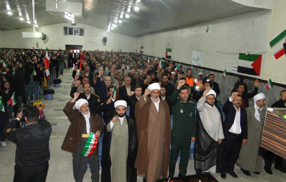 تجمع مردم شهرستان دیواندره در حمایت از غزه و محکومیت رژیم صهیونیستی