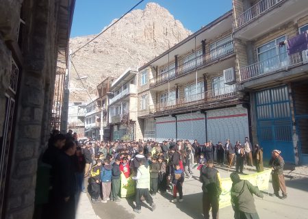 تصاویر/ راهپیمایی ۲۲ بهمن در روستای «اورامان»